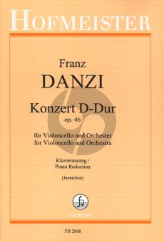 Danzi Konzert D-dur Op. 46 Violoncello und Orchester (Klavierauszug) (Sebastian Jaenichen)