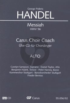 Handel Messiah HWV 56 Soli-Choir-Orch. Alto 3 CD's (english) (Carus Choir Coach)