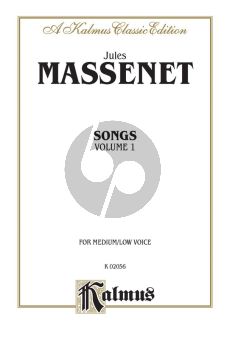 Massenet 20 Songs Vol.1 Medium Low Voice and Piano