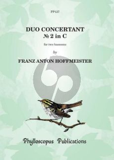 Hoffmeister Duo Concertant No.2 C-major 2 Bassoons (2 Scores) (edited by C.M.M. Nex and F.H. Nex)