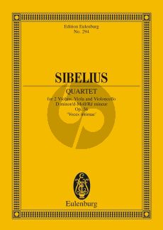 Sibelius Streichquartett d-moll Op.56 "Voces Intimae" (Studienpartitur)