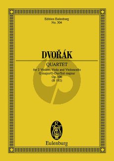 Dvorak Streichquartett G-dur Op.106 Studienpartitur