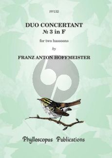 Hoffmeister Duo Concertant No.3 F-major 2 Bassoons (edited by C.M.M. Nex and F.H. Nex)