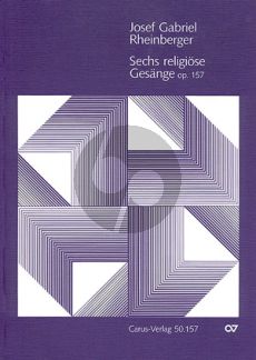 Rheinberger 6 Reliöse Gesänge Op.157 Tiefe Stimme-Orgel