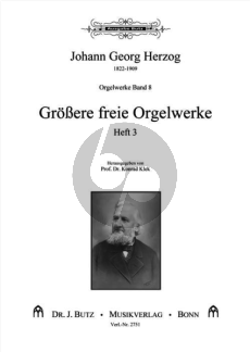 Herzog Orgelwerke Band 8 Größere freie Orgelwerke Heft 3 (Ped.) (ed. Konrad Klek)