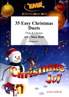 Album 35 Easy Christmas Duets for Flute and Clarinet in Bb (Arranged by Marc Reift) (Grade 1-2)