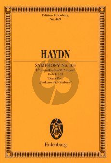 Haydn Symphony No.103 E-flat major Hob. I:103 Drum Roll Study Score (edited by Harry Newstone)