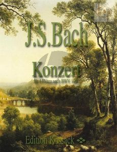 Bach Concerto (after Concerto a-minor violin BWV 1041) 4 Flutes (Score/Parts) (Kossack)