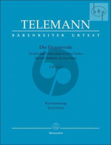 Die Donnerode TWV 6:3 (Oratorium in 2 Teilen) (Vocal Score)