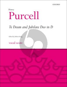 Purcell Te Deum and Jubilate Deo in D for SSATB- 2 Trp.- Strings and Bc Vocal Score (edited by Robert King)