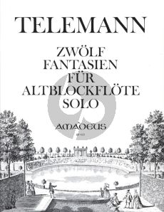 Telemann 12 Fantasien TWV 40:2-13 fur Altblockflöte Solo (Übertragung Martin Nitz)