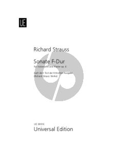 Strauss R. Sonate F-Dur Op.6 fur Cello und Klavier