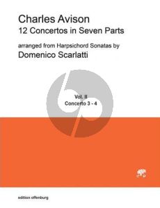 Avison 12 Concertos in 7 Parts Vol.2 No.3-4 for 4 violins, viola, cello and Bc Score