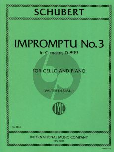 Schubert Impromptu No.3 G major D.899 for Violoncello and Piano (Edited by Valter Despalj)