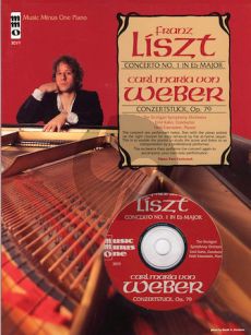 Liszt Weber Piano Concerto No.1 E-Flat Major - C.M. von Weber Concertstuck Op.79 Book with Cd (Music Minus One)