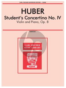 Huber Concertino G-major No.4 Op.8 for Violin and Piano (Student Concertino) (Ambrosio)