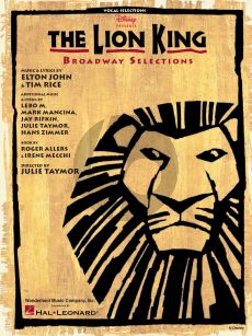 John Rice  Lion King the Musical (Broadway Vocal Selection) Piano/Vocal/Guitar