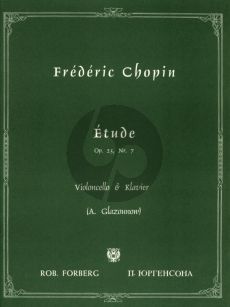 Chopin Etude op.25 nr.7 Violoncello und Klavier arr. Glazunow