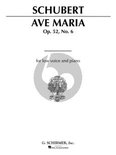 Schubert Ave Maria Op. 52 / 6 Low Voice[G] (english / german and latin)