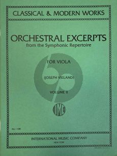 Orchestral Excerpts from the Symphonic Repertoire Vol.2 Viola (Edited by Joseph Vieland)