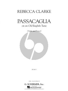 Clarke Passacaglia on a Old English Tune for Viola and Piano