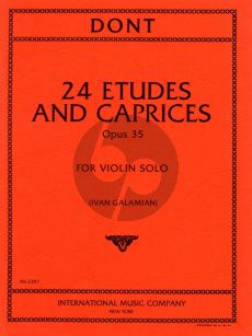 Dont 24 Etudes-Caprices Op. 35 Violin (Ivan Galamian)