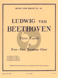 Beethoven 3 Equali for 4 Trombones (Score/Parts)