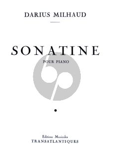 Milhaud Sonatine Opus 354 Piano