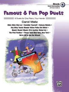 Matz Famous & Fun Pop Duets Book 4 Piano 4 hds