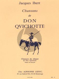 Ibert Chansons de Don Quichotte No.1 Chanson du Depart