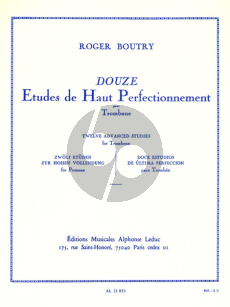 Boutry 12 Etudes de haut Perfectionnement Trombone