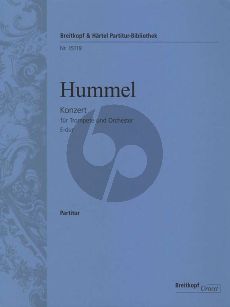 Hummel Concerto E-major Trumpet-Orchestra Full Score