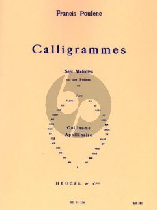 Poulenc Calligrammes Medium Voice (Guillaume Apollinaire)