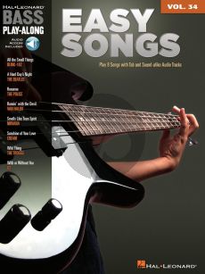 Easy Songs (Bass Play-Along Volume 34) (Book with Audio online)