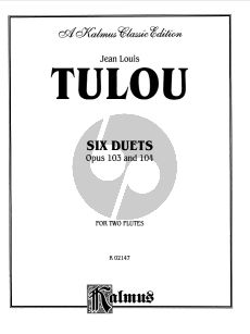 Toulou 6 Duets Op.103 and Op.104 for 2 Flutes (Kalmus)