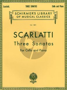 Scarlatti 3 Sonatas for Violoncello-Piano (edited by Analee Bacon)