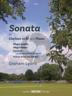 Lyons Sonata for Clarinet in Bb and Piano (Exam syllabus Info: Trinity Grade 8)