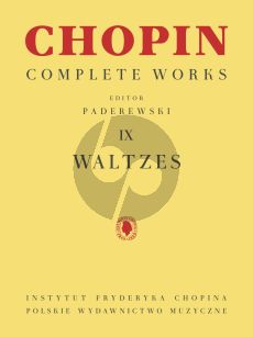 Chopin Waltzes Piano solo (Paderewski) (Complete Works IX)