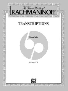 Rachmaninoff Transcriptions for Piano (Piano Works Vol.7)