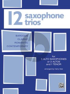 Gee 12 Saxophone Trios 3 Saxophones (AAA / AAT)