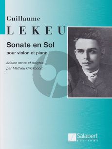 Lekeu Sonate en Sol majeur Violin-Piano (rev.M.Crickboom)