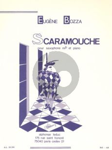 Bozza Scaramouche Op.53 Nol.2 pour Saxophone alto-Piano