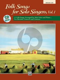 Folk Songs Solo Singers Vol.1 Medium Low (Bk-Cd) (11 Songs for Recitals, Concerts and Contests) (Jay Althouse)