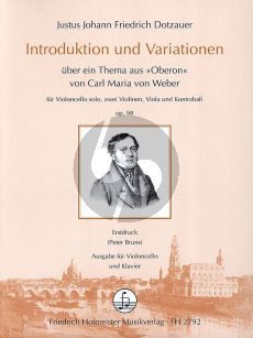 Dotzauer Introduktion und Variationen uber ein Thema aus Oberon von Carl Maria von Weber Op.98