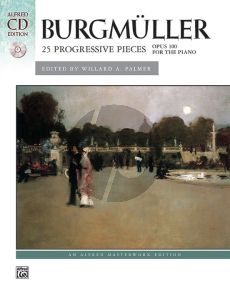 Burgmuller 25 Progressive Pieces (Studies) Op.100 (Bk-Cd) (Willard A. Palmer)