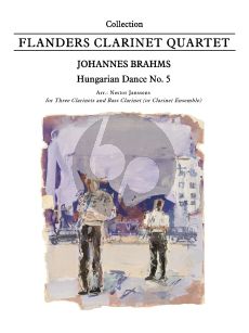 Brahms Hungarian Dance No.5 (arr. N. Janssens) (3 Clarinets-Bass Clarinet) (Score/Parts)