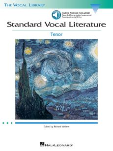 Standard Vocal Literature for Tenor (Bk-Cd) (Richard Walters)