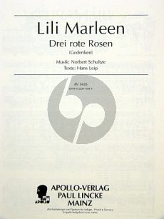 Schultze Lili Marleen & 3 Roten Rosen (Gedenken) Gesang-Klavier