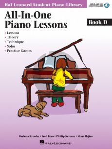 Hal Leonard  All In One Piano Lessons Book D Book with Audio & Midi Access Code