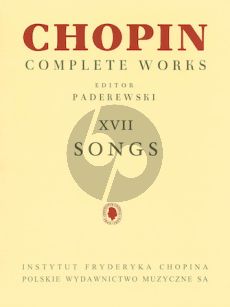 Chopin Songs Voice and Piano (Polish/English) (Paderewski) (Complete Works XVII)